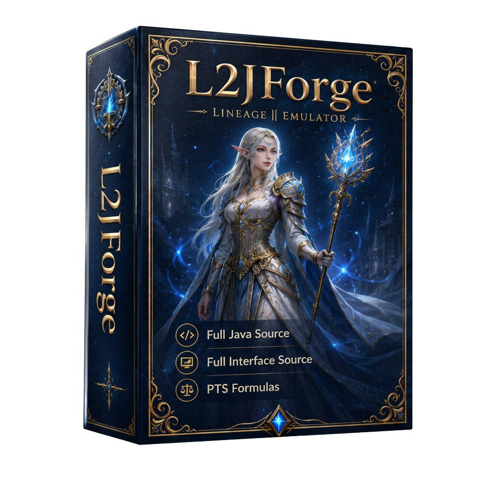 L2JForge Lineage 2 Emulator 3D book model
